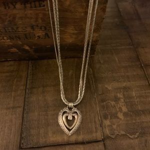 Brighton Ellington 2 tone heart necklace